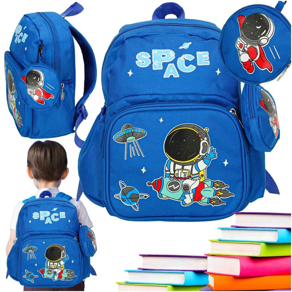 Plecak dla przedszkolaka szkolny dziecięcy astronauta 30x14x23cm Kik Sp. z o. o. Sp. k.