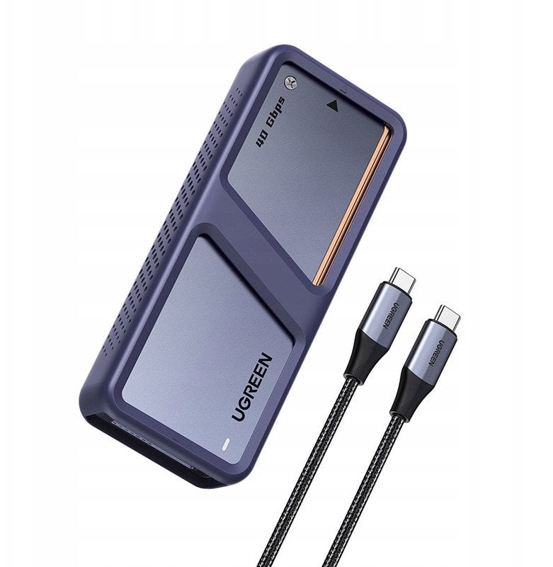 Kieszeń Ugreen Obudowa na dysk SSD M.2 NVMe D703 USB4 szara