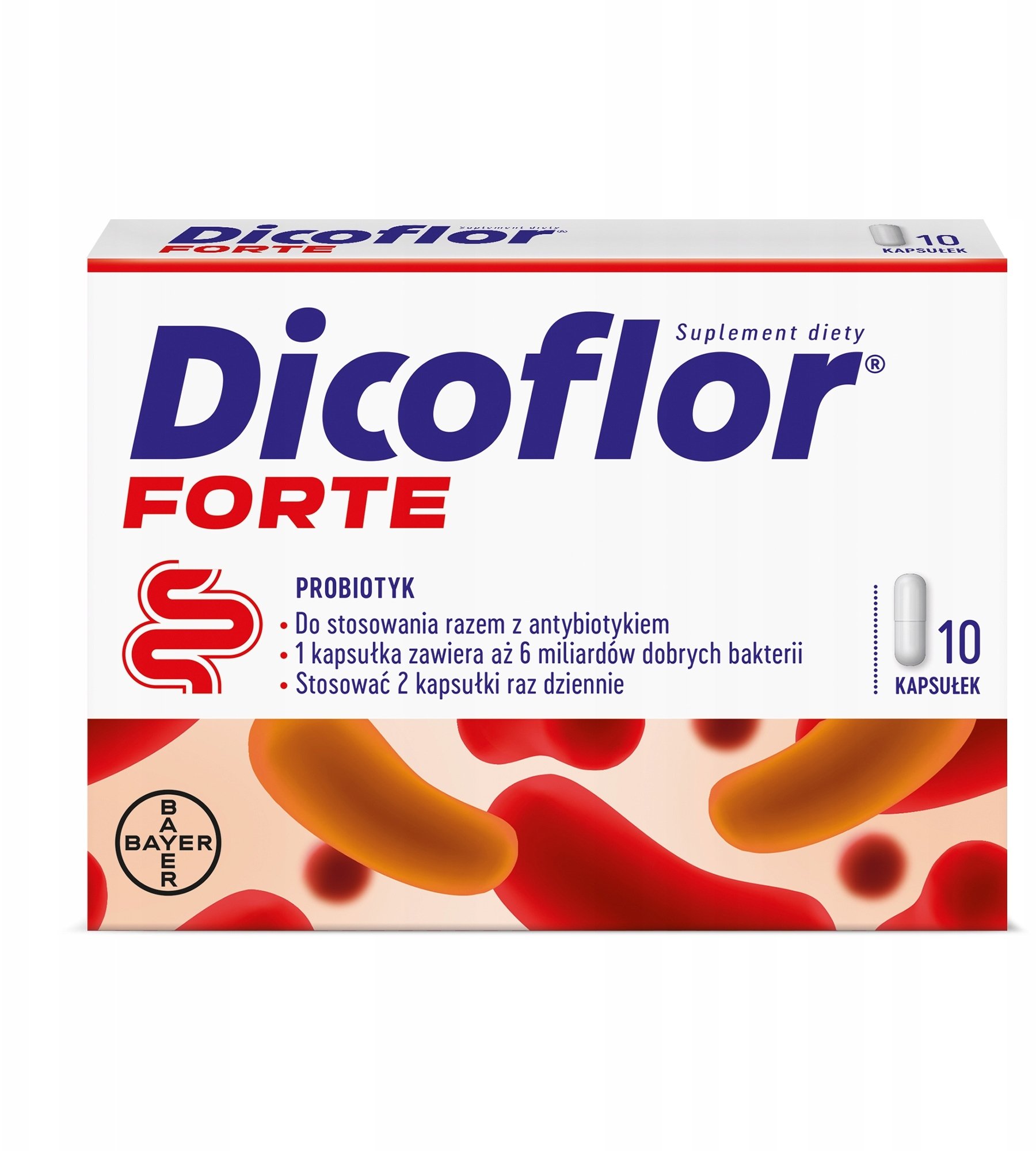 Doctor Life DICOFLOR_Forte probiotyk suplement diety dla dzieci 10 kapsułek