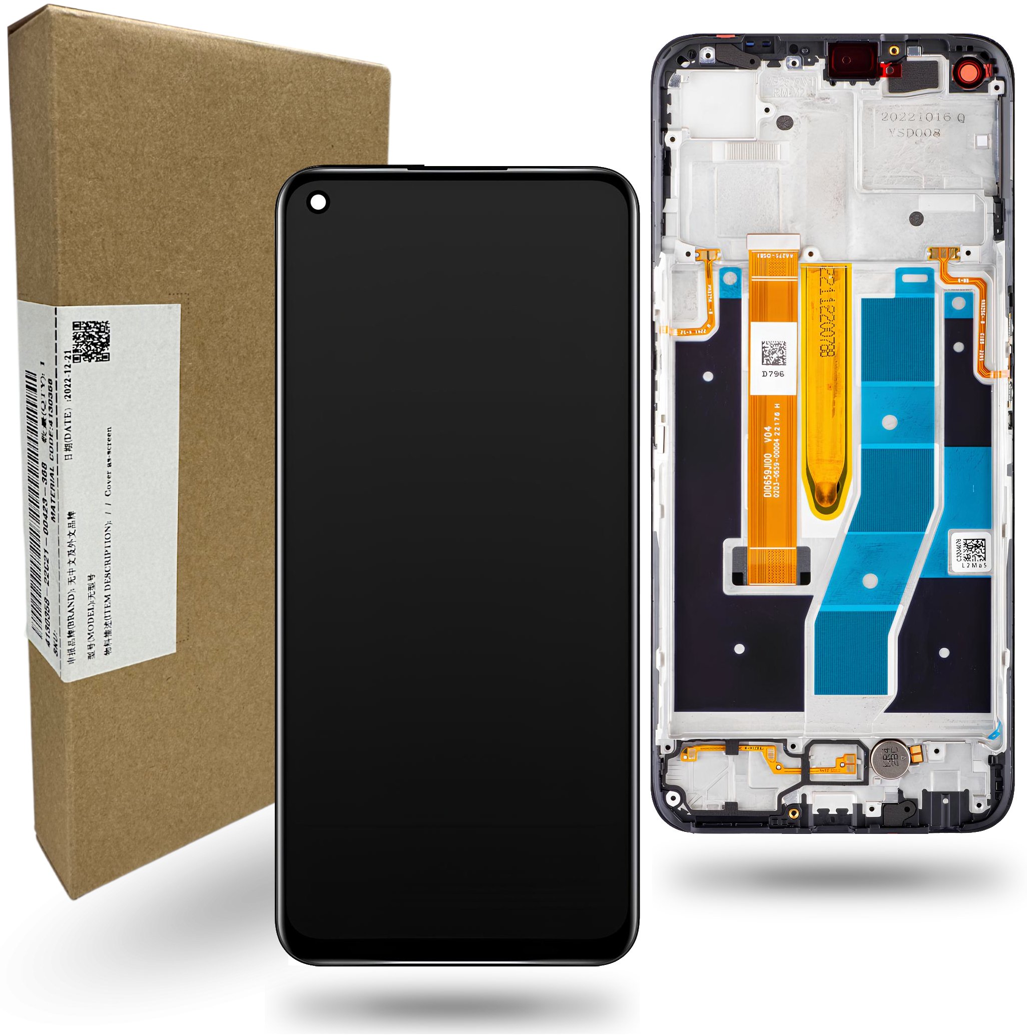Realme Wyświetlacz Realme 9 5G LCD RMX3474 Ekran Ramka Oryginał Service Pack