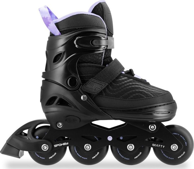 Rolki Spokey Matty rekreacyjne regulowane czarno-różowe r. 35-38