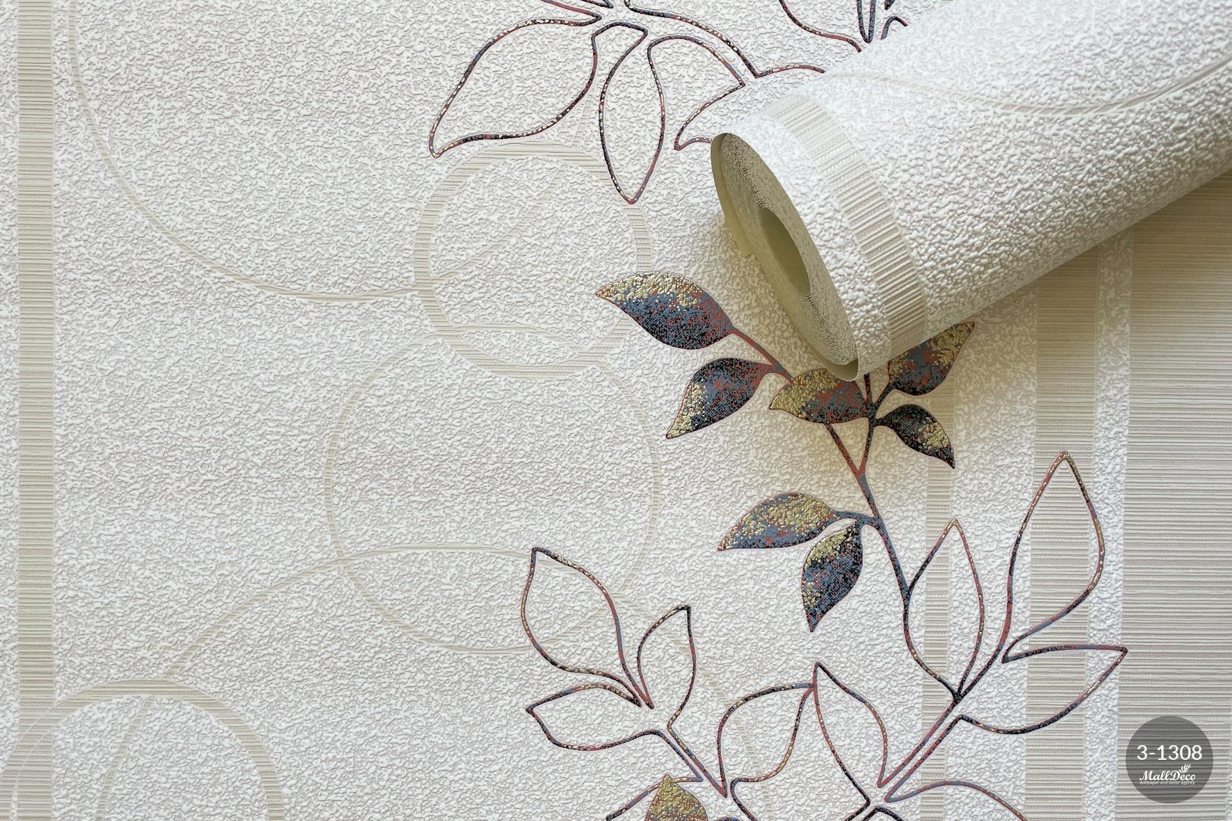 MallDeco MODEL TAPETY WINYLOWEJ DECOR COOPER BEŻOWO-RÓŻOWY