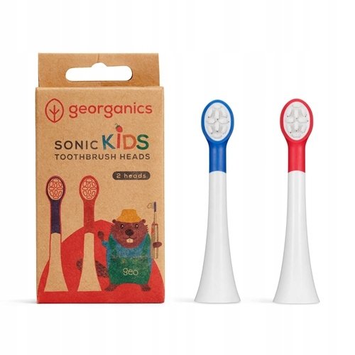 Georganics Georganics, GeoKids, Wymienne Główki do Szczoteczki Sonicznej dla Dzieci, SOFT, 2 szt.
