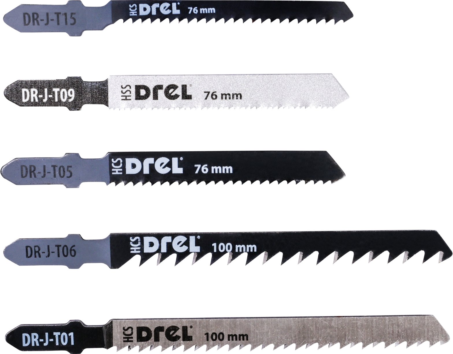 Drel DREL Zestaw brzeszczotów T do drewna metalu PVC 5 szt