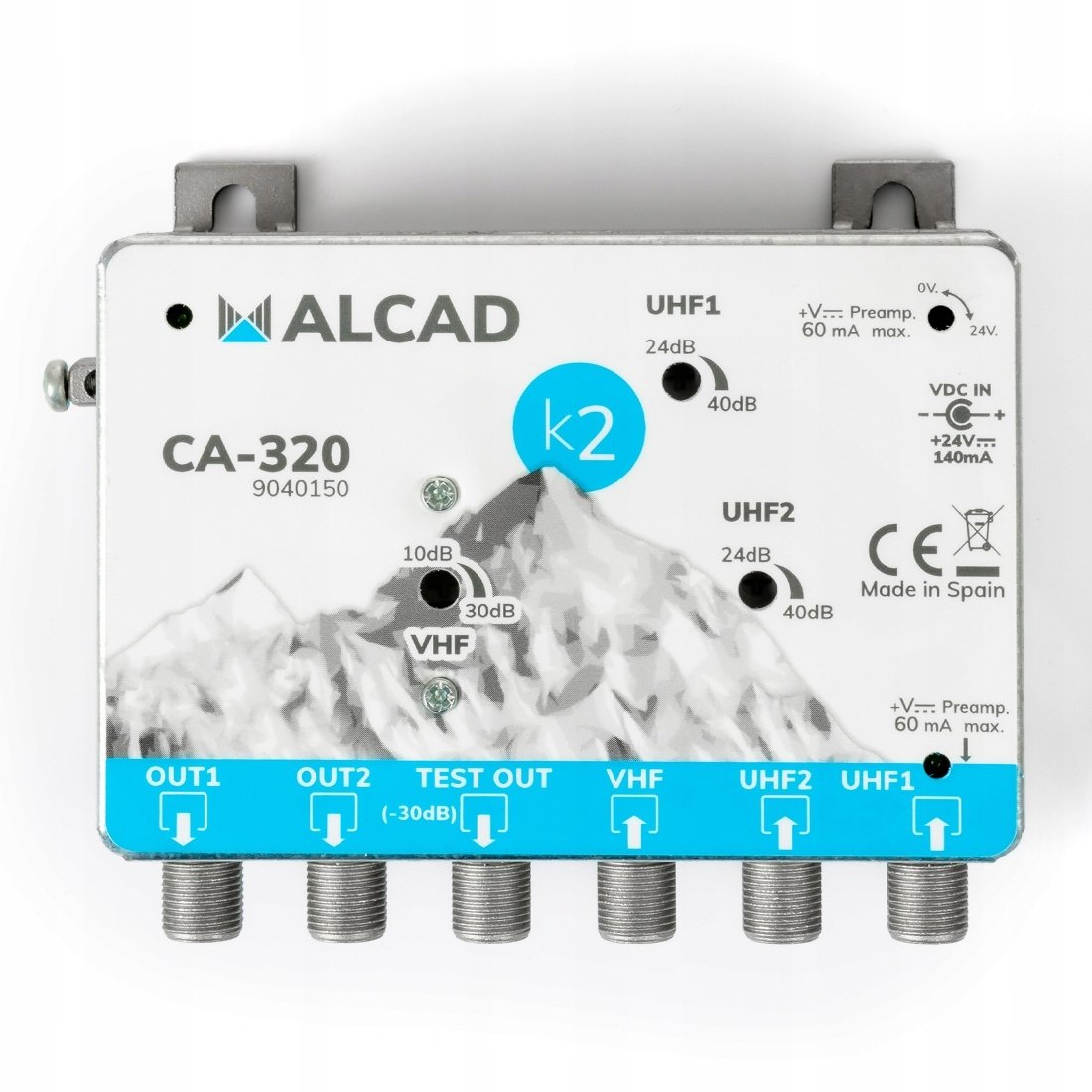 Antena RTV Alcad wzmacniacz wielozakresowy ALCAD CA-320 24V VHF UHF
