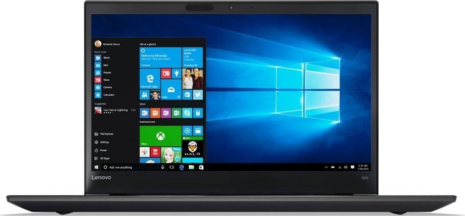 Lenovo Lenovo ThinkPad T570 Core i5 6200u (6-gen.) 2,4 GHz / 8 GB / 2 TB SSD / 15,6" FullHD / Win 10 Pro