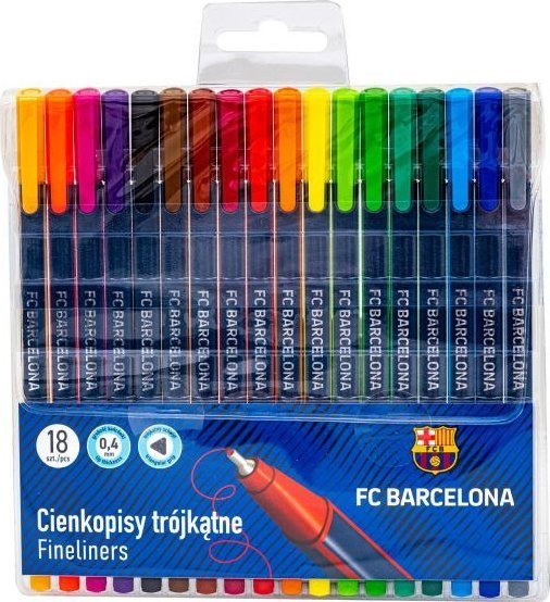 Astra Cienkopisy trójkątne 0,4 mm FC BARCELONA - 18 kolorów Nnowość