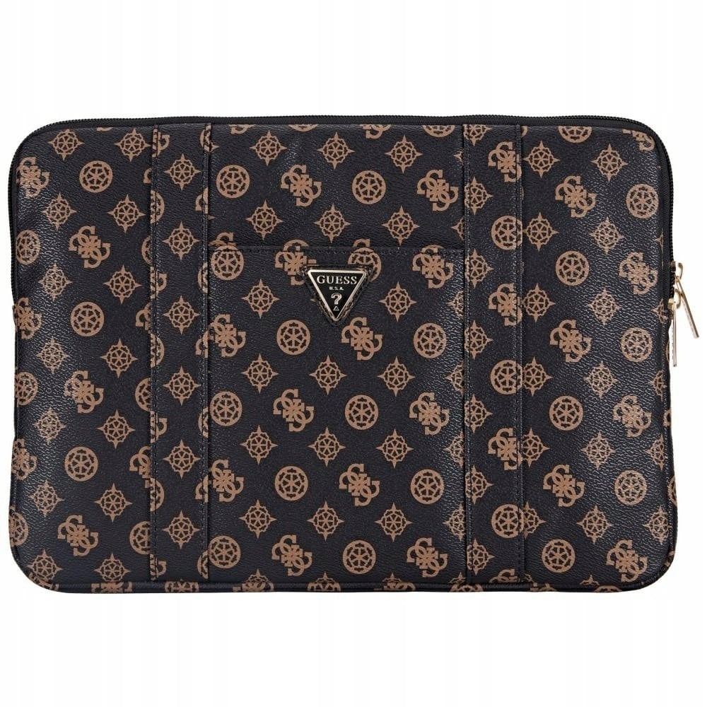 Torba Guess Torba Sleeve 14" Peony Pocket Triangle czarny