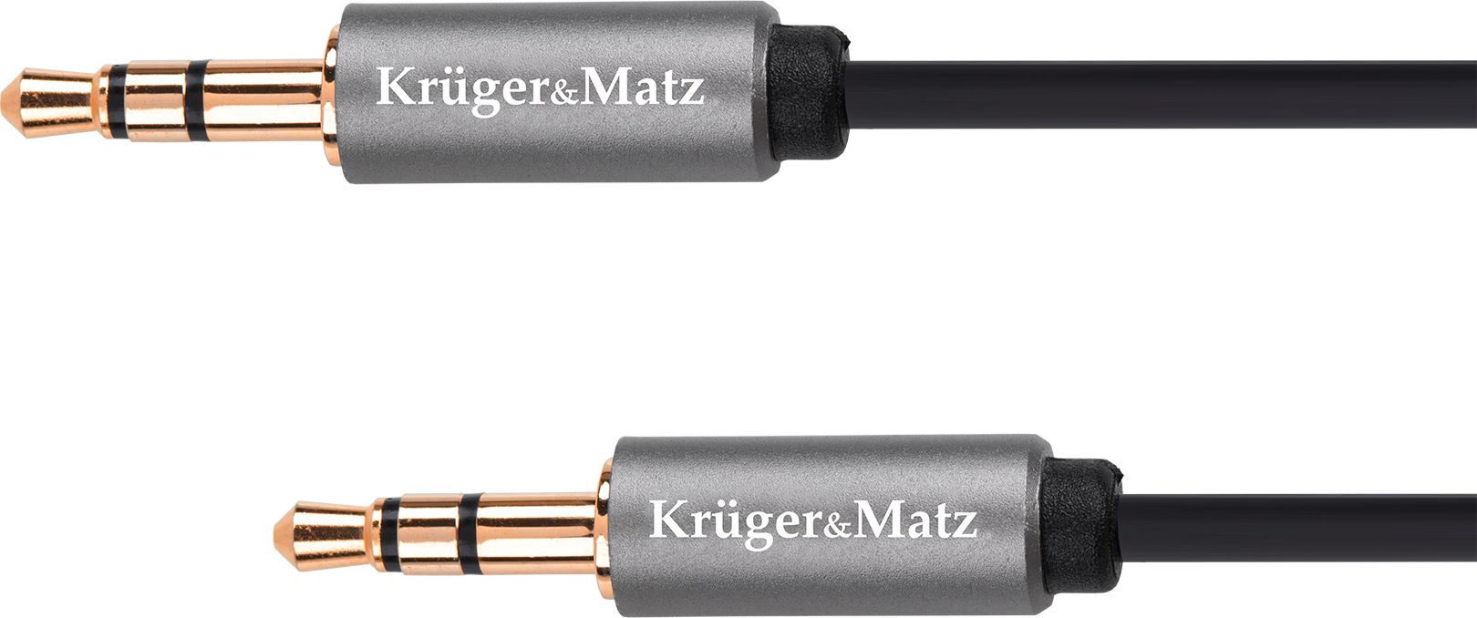 Kabel Kruger&Matz Jack 3.5mm - Jack 3.5mm 1m srebrny (KM1226)