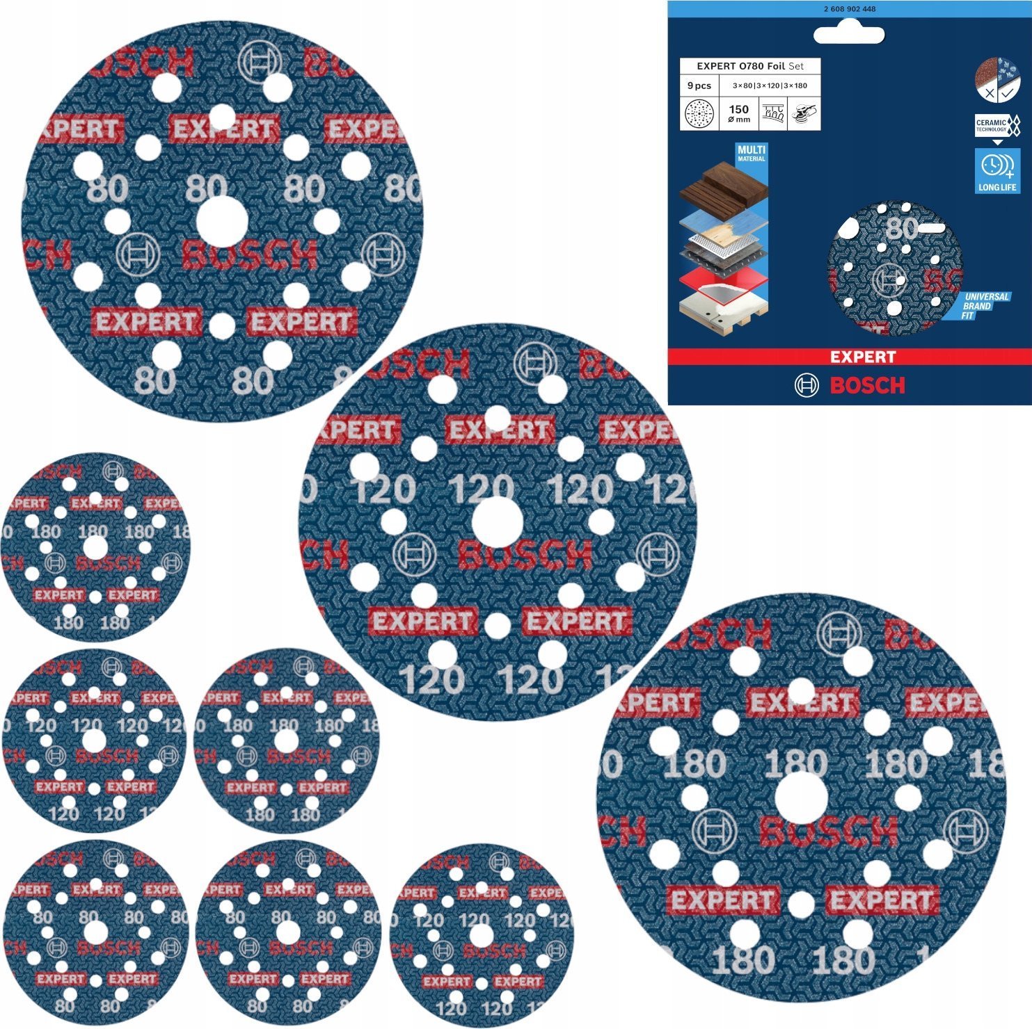 Bosch KRÄÅ»EK ÅCIERNY FOLIA EXPERT O780 150MM 9PC