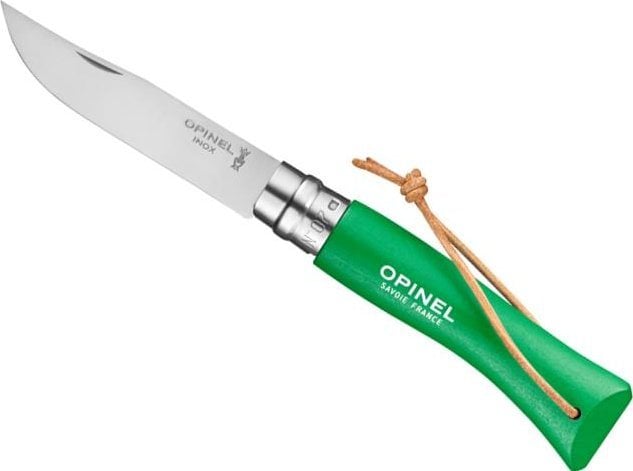 Opinel Opinel France Peilis Opinel Colorama 07 Inox Grab, žalias, su dirželiu
