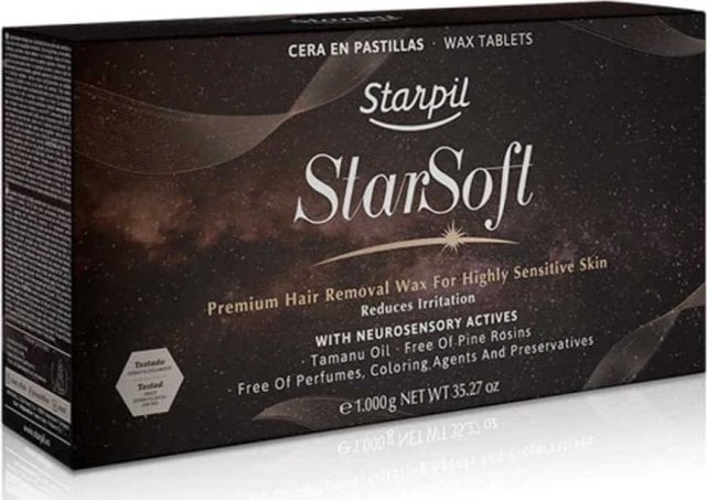 Starpil Wosk do depilacji w niskiej temperaturze bez topnienia StarSoft Wax Tablets, szczególnie wrażliwej skórze 1kg