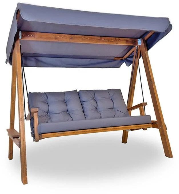 Westmann Drewniana huśtawka gankowa Pera 2000 Antracyt 203x116x180 cm