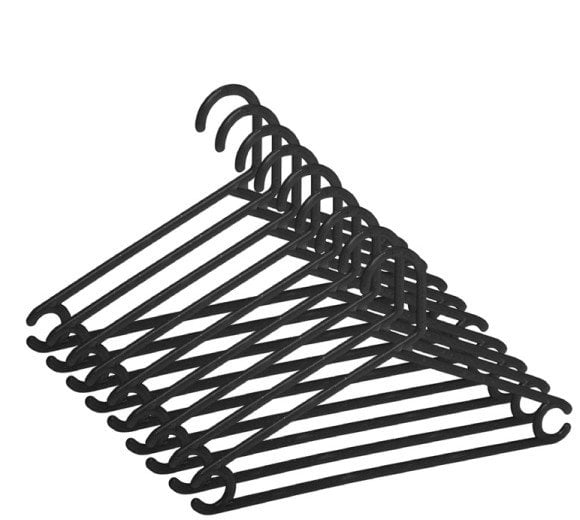 Domoletti PLASTIC KIDS HANGER BLACK LSP023K 10PCS