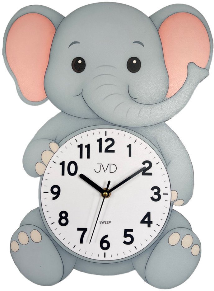 JVD Zegar ścienny JVD HJ112 dziecięcy słoń 29x39 cm .