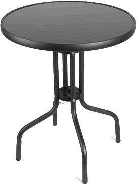 Stół ogrodowy szklany stolik kawowy na balkon średnica 60 cm