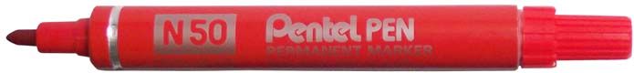MARKER PENTEL N50 OKR.KOŃ.B/CZERWONY MARKER PERMANENTNY - N50B