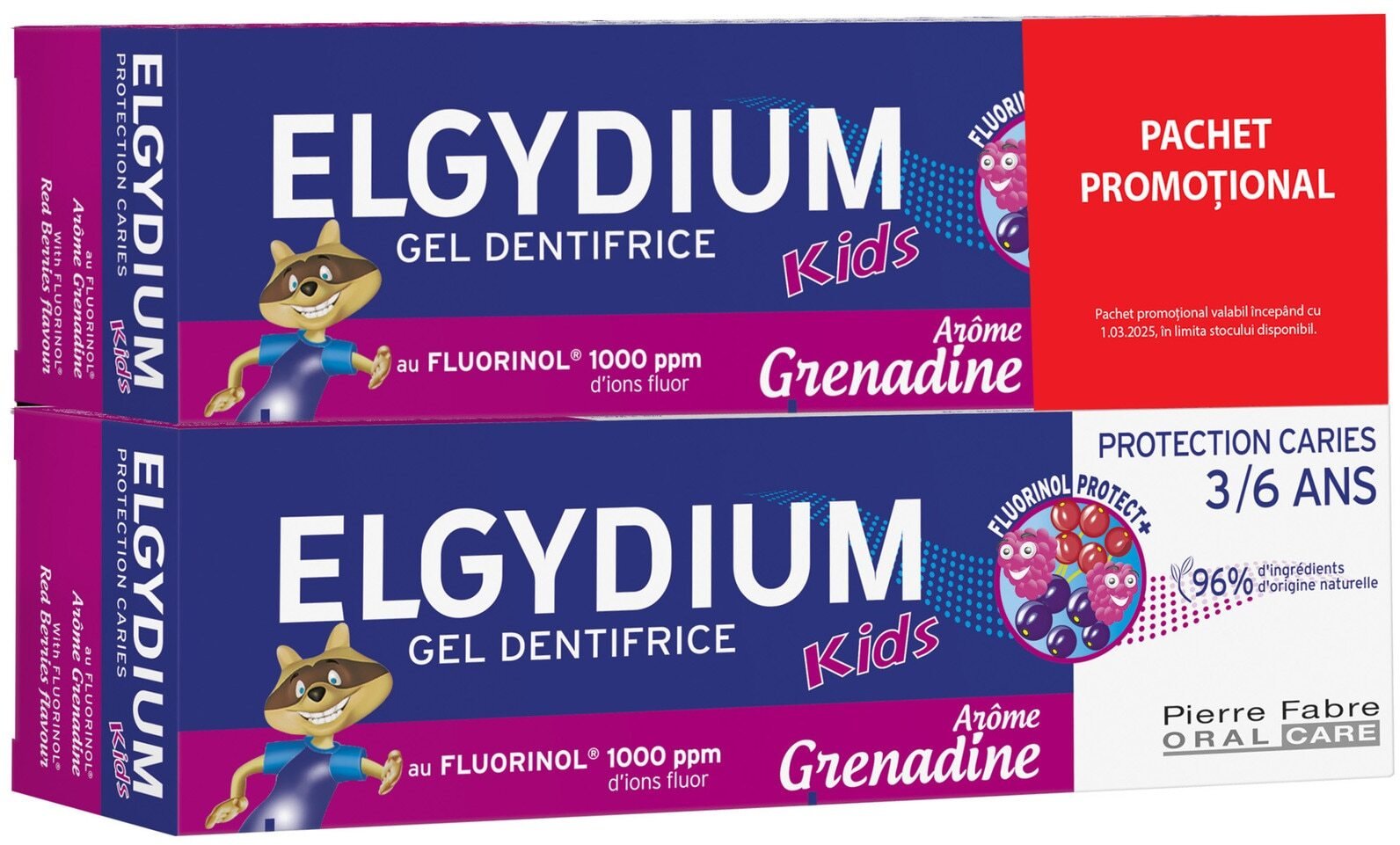 Elgydium Set Duo, Junior, Protection, Toothpaste, 2 pcs, 50 ml For Children