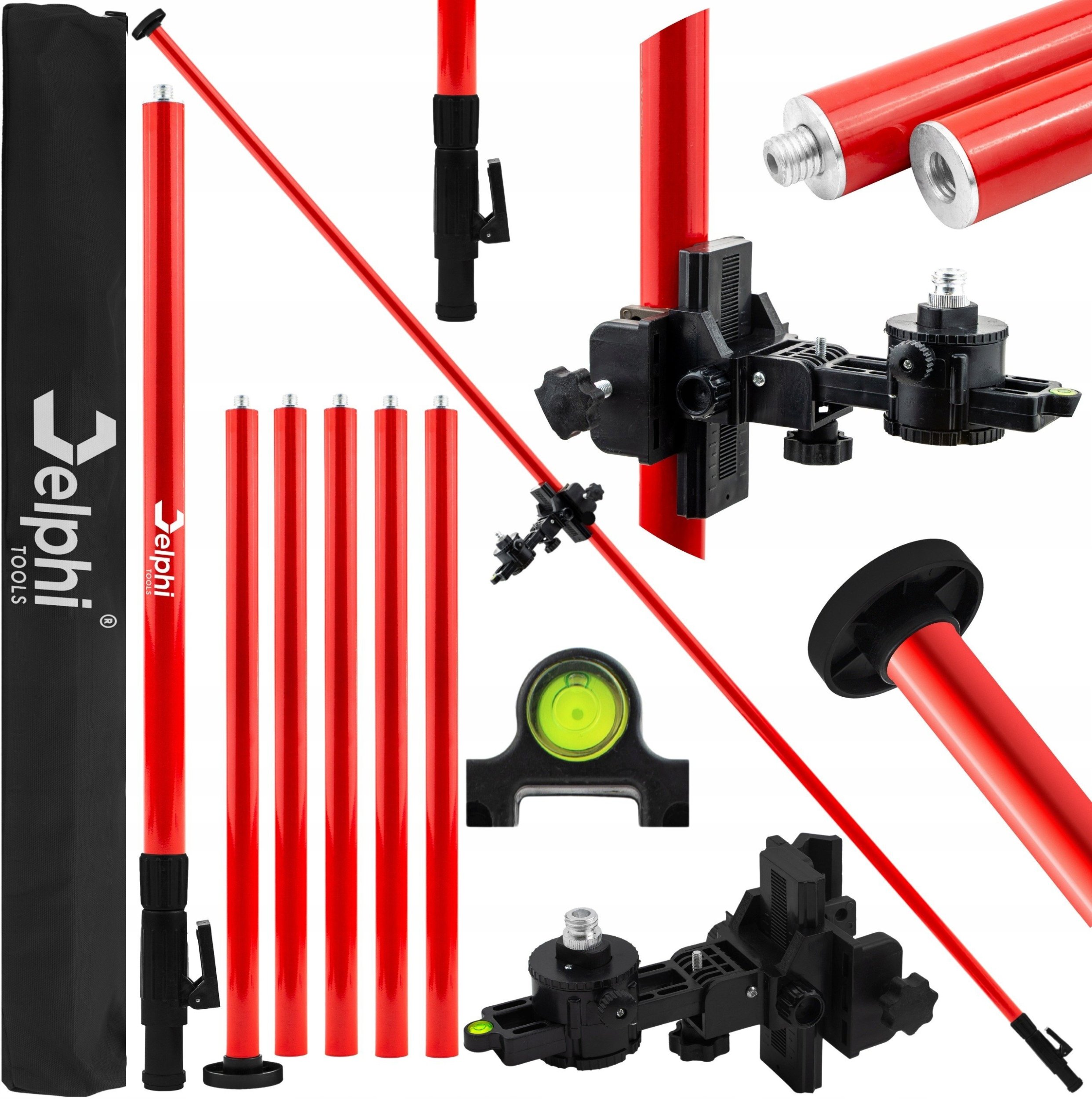 TYCZKA DO LASERA ROZPOROWA 420cm STATYW ROZPOROWY KOLUMNA DRĄŻEK POZIOMICY