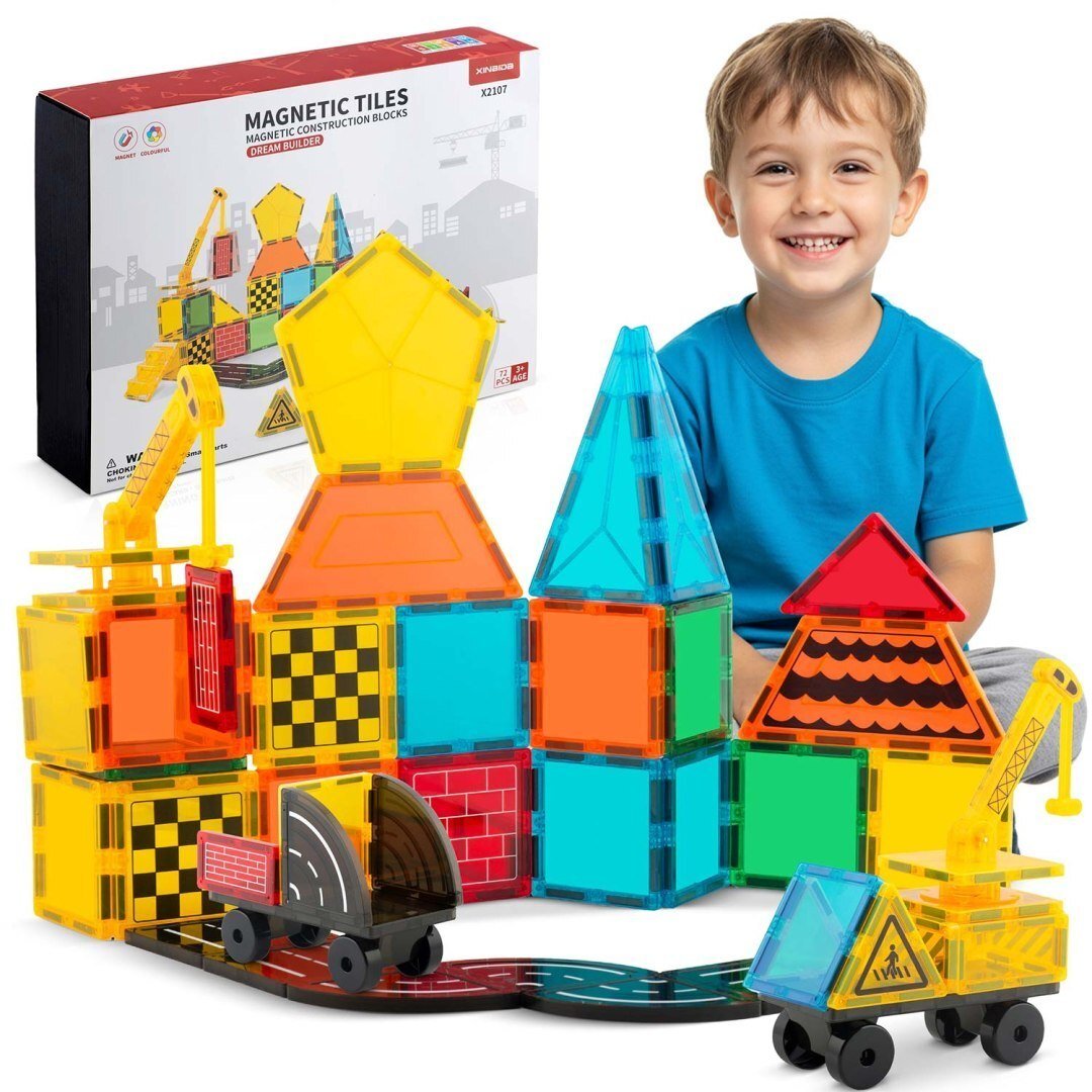 Ricokids Klocki magnetyczne edukacyjne konstrukcyjne 72 szt RK-780 (778010)