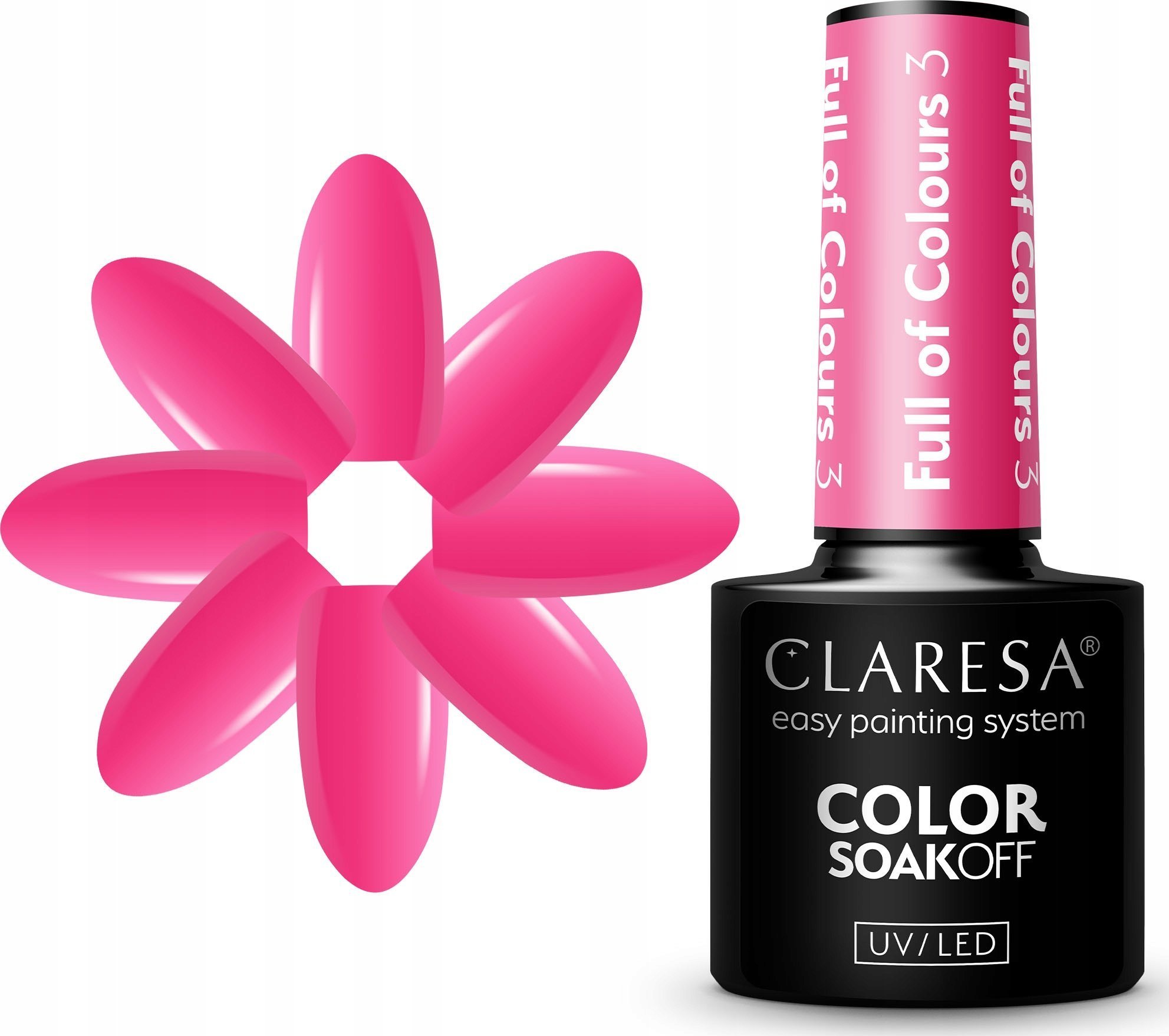 Activeshop CLARESA Lakier hybrydowy Full of colours 3 -5g