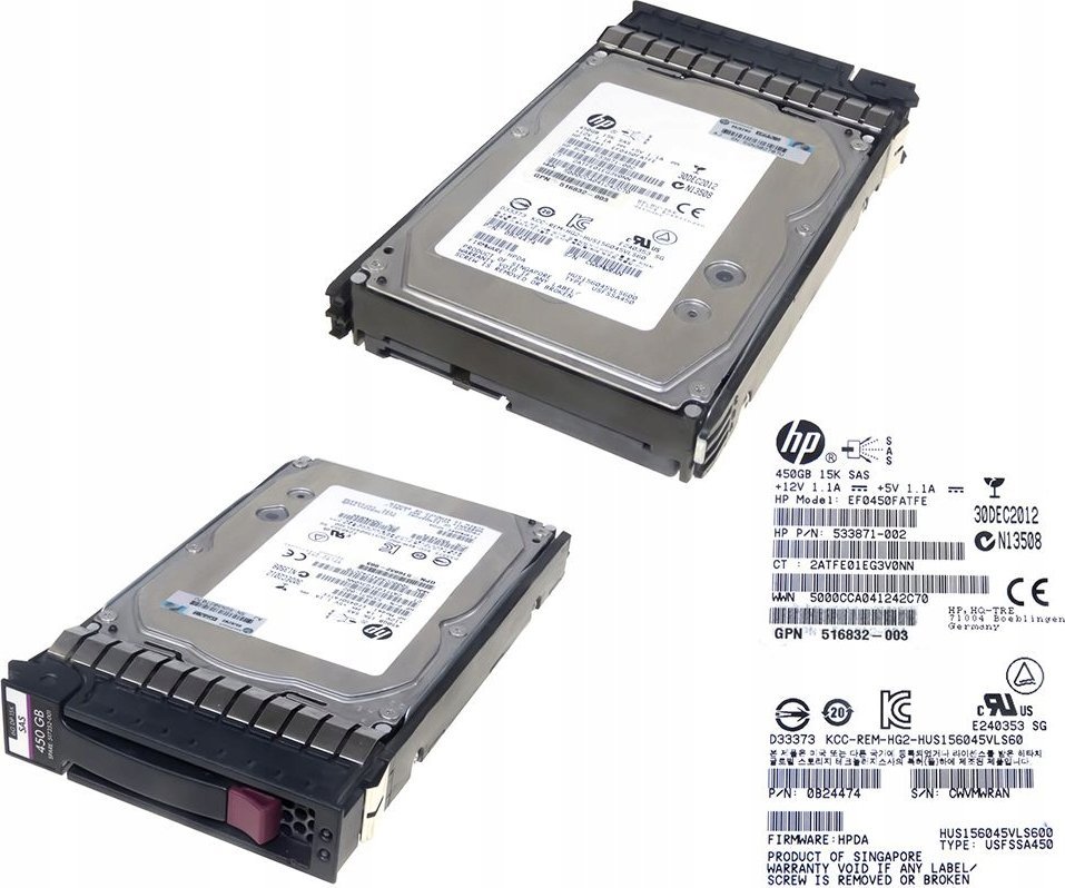 Dysk serwerowy HPE 450GB 3.5'' SAS-1 (3Gb/s) (454232-B21)