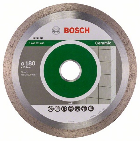 Zdjęcia - Szlifierka Bosch Diamentowa tarcza tnąca BETTER FOR CERAMIC 180x25,4mm 2608602635 