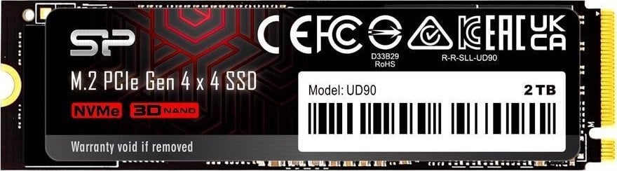 Dysk SSD Silicon Power UD90 2TB M.2 2280 PCI-E x4 Gen4 NVMe (SP02KGBP44UD9005)