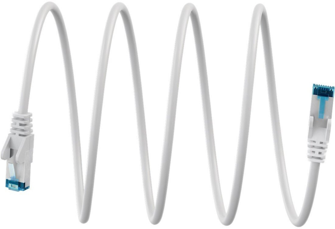 Goobay Kabel krosowy, Cat 6a, S/FTP (PiMF), biały, 2 m (79320)