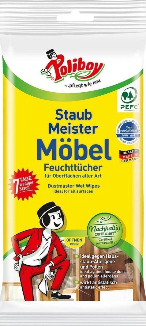 Brandt Walther GMBH Poliboy Chusteczki Nawilżone do Mebli 24 szt.