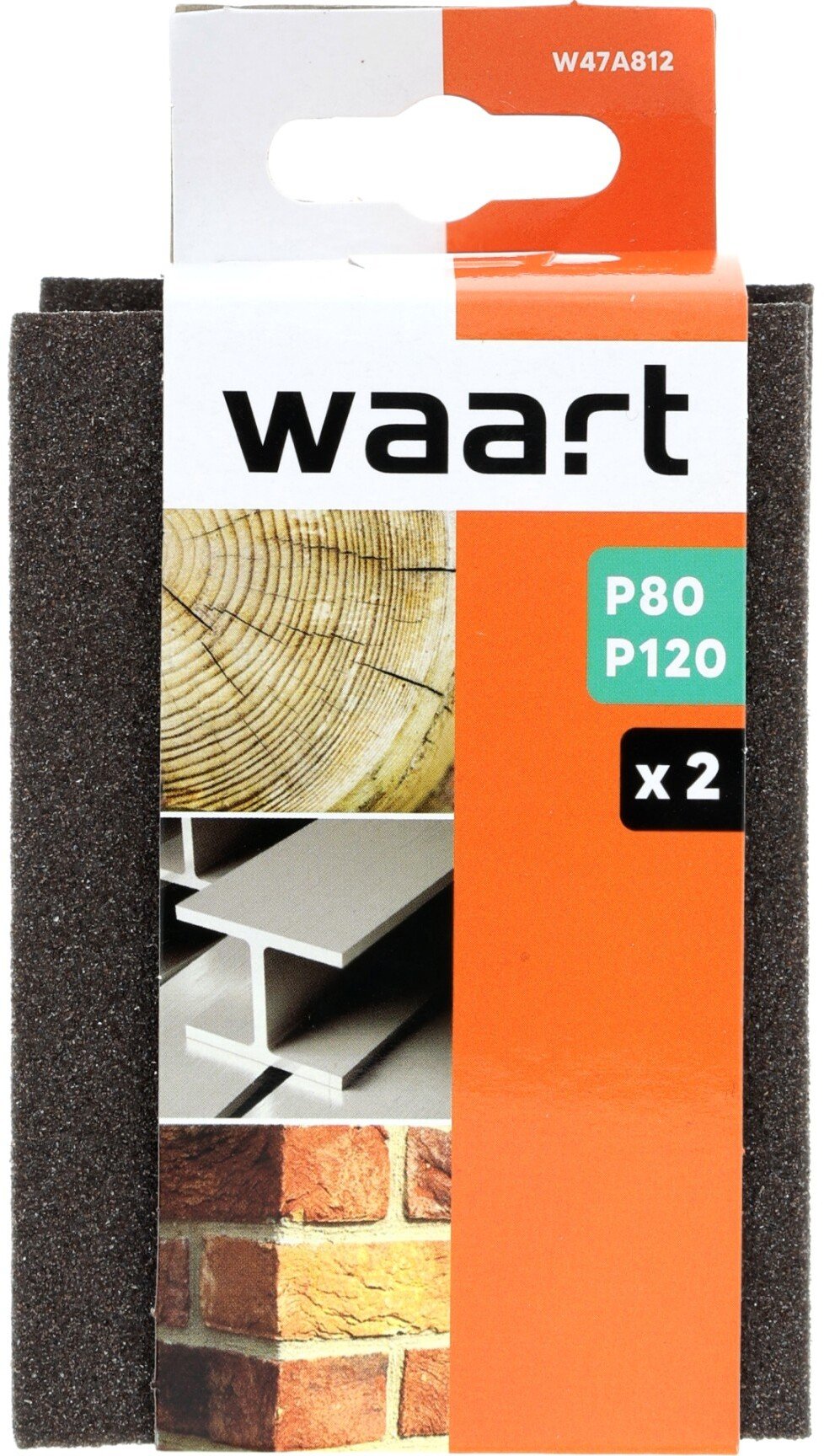 Waart WAART Gąbki ścierne P80 P120 70x100x25 mm zestaw 2 szt