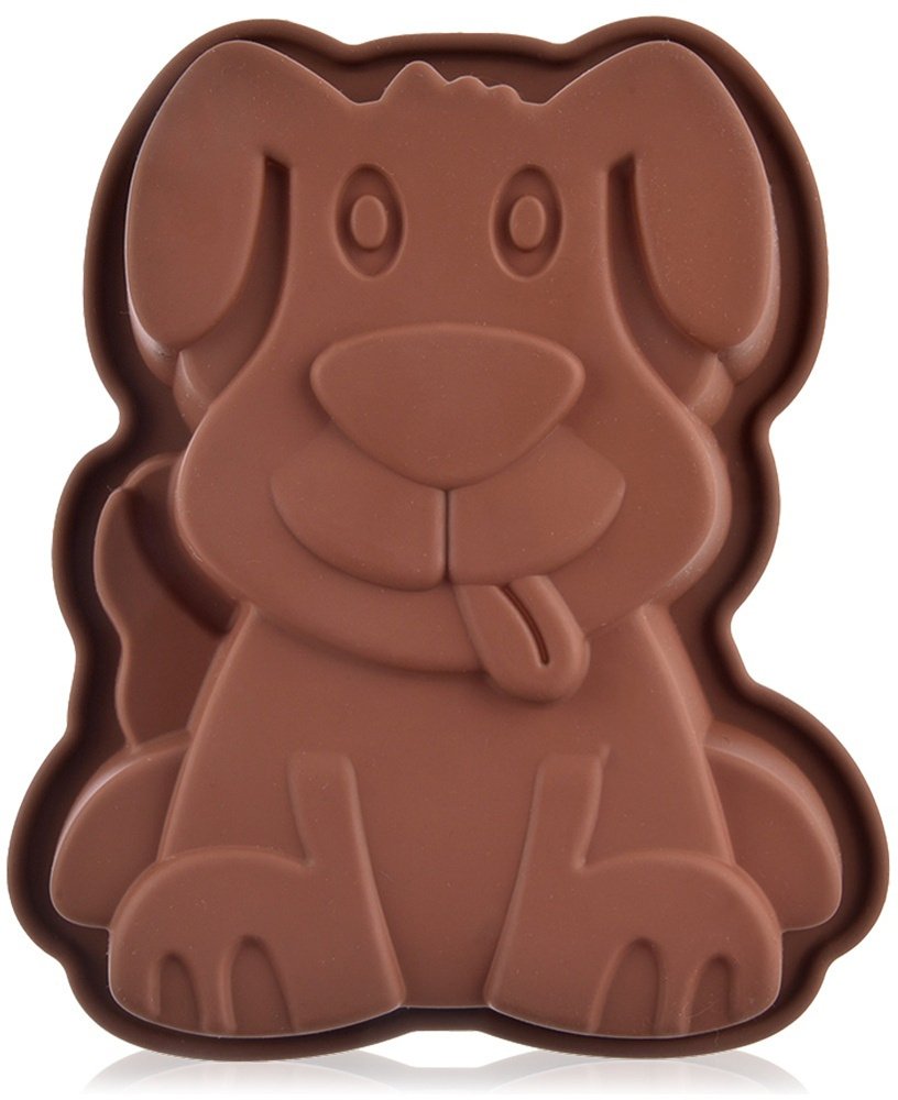 Slowmoose Forma Silikonowa do Pieczenia Pies Piesek Ciasto Desery Brązowa