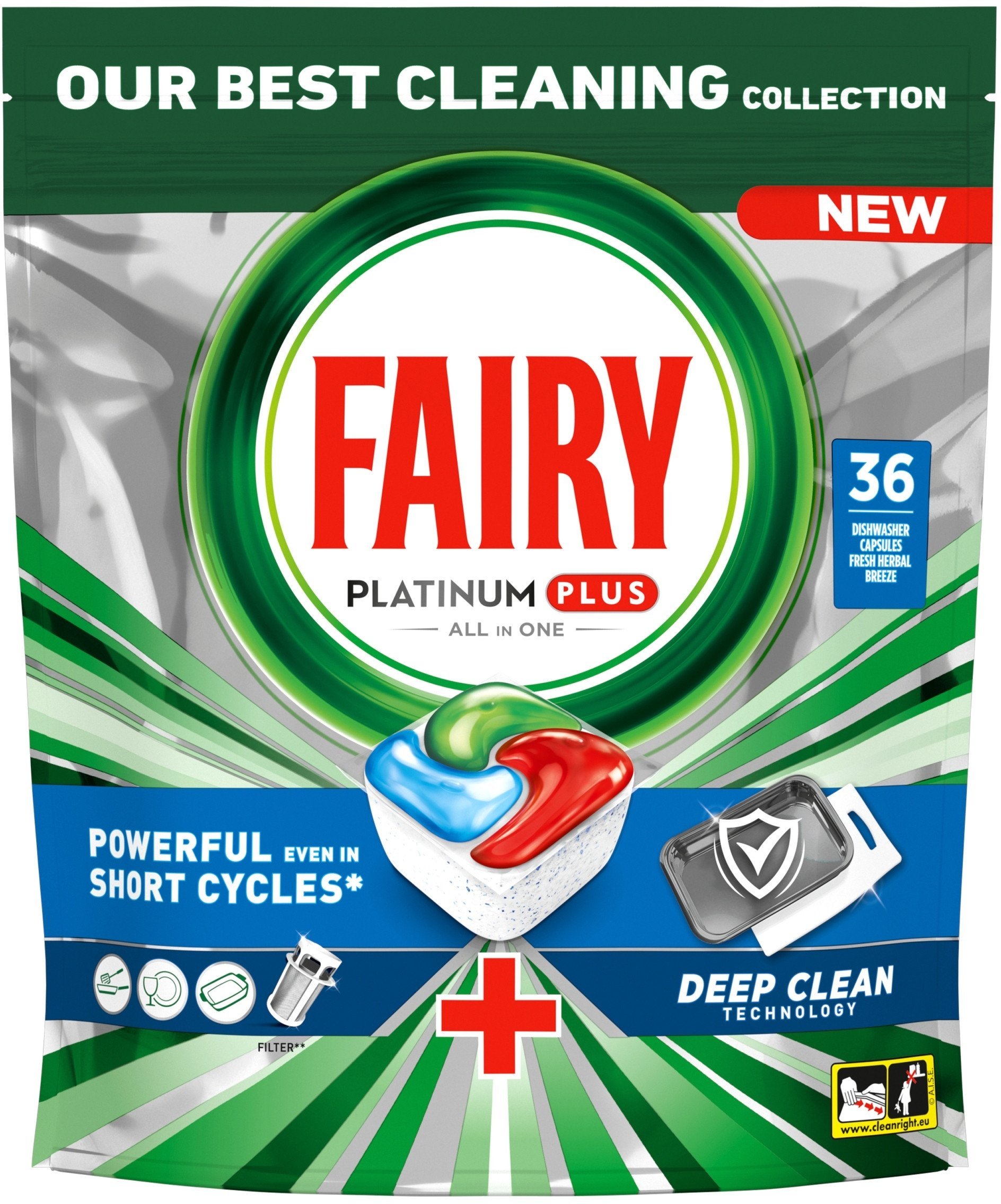 CAPS DISHW FAIRY PLATPLUSDEEPCLEAN 36PCE