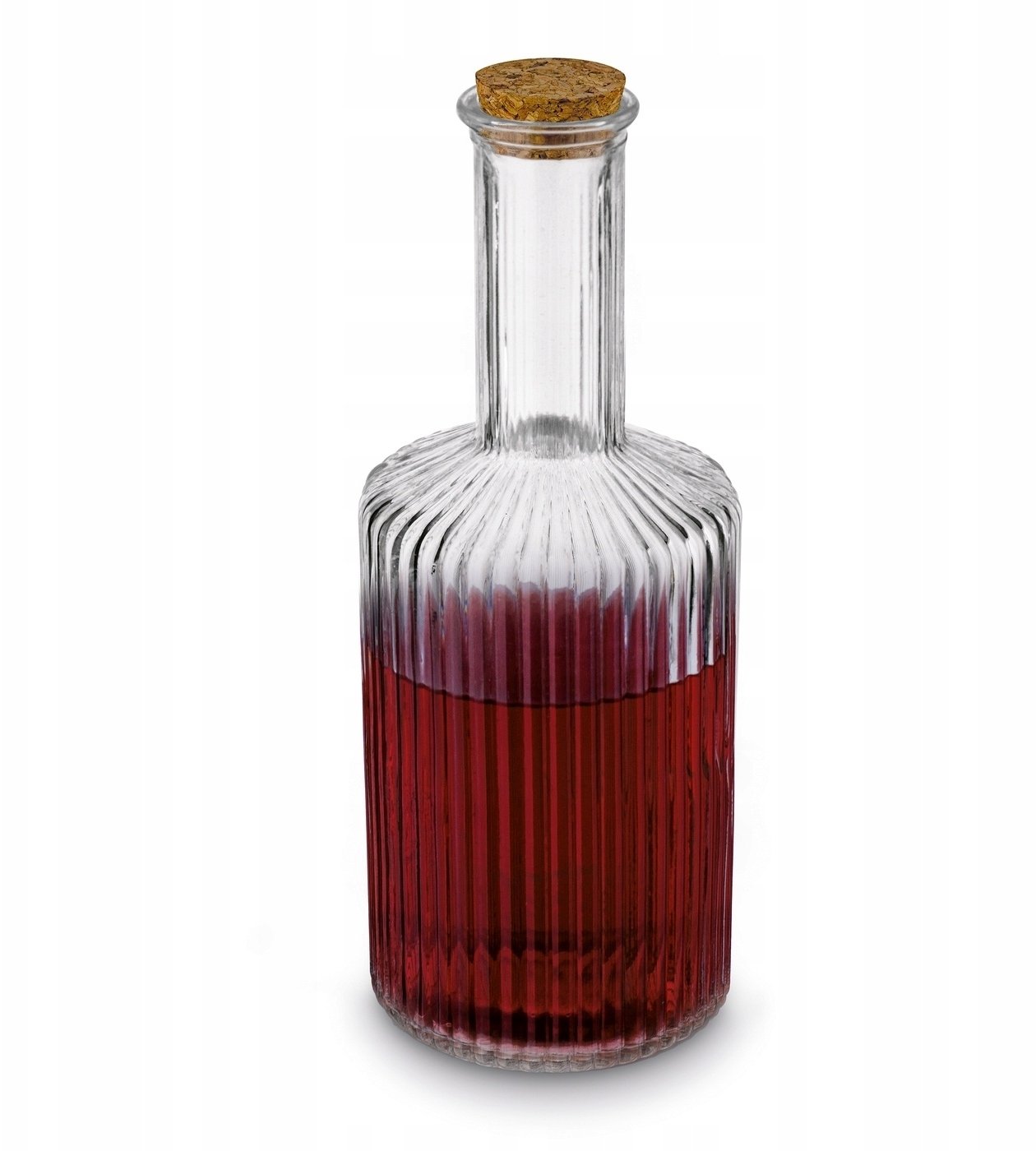 Tadar Karafka szklana z korkiem 500 ml z ozdobnym tłoczeniem do nalewek 1 szt.
