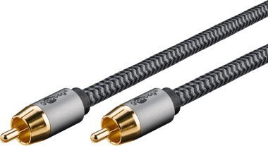 Kabel Goobay Kabel mono RCA, 3 m, Sharkskin Grey - Długość kabla 3 m