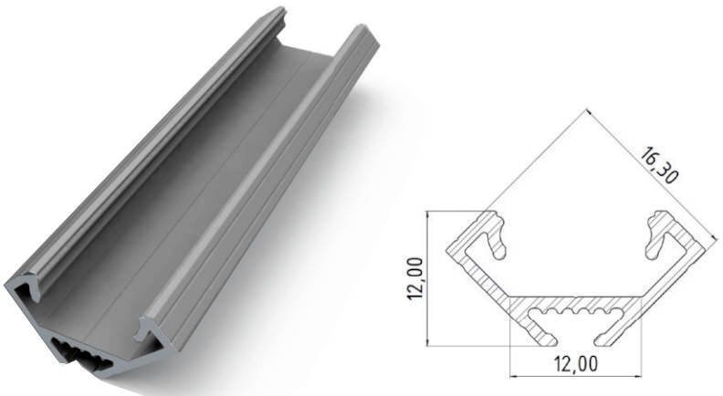 MPL Power Narożny profil ALU anoda srebrny 1000mm Corner anoda silver (5902135131053)