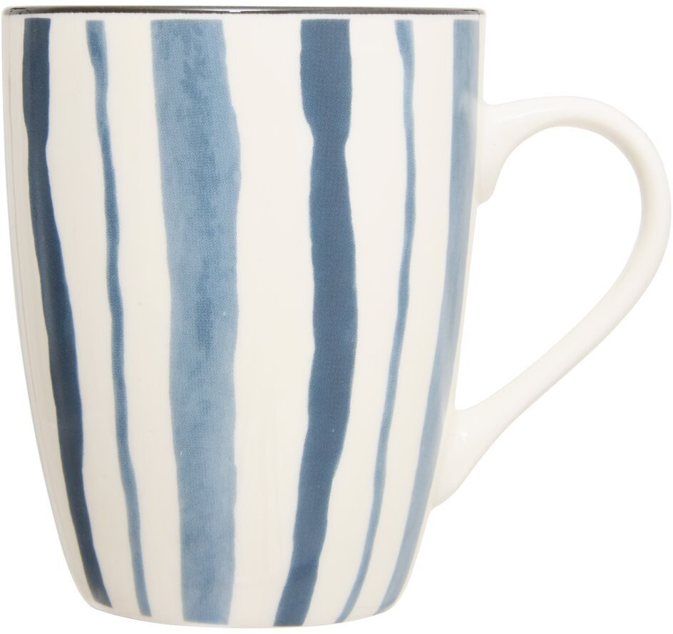 MUG 310ML STRIPED BLUE