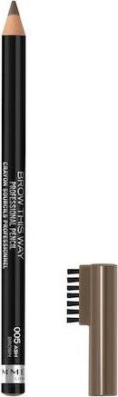 Rimmel RIMMEL_Brow This Way Brow kredka do brwi ze szczoteczką 005 Ash Brown 0,25g