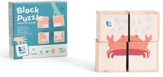 BS Toys Klocki drewniane Zwierzęta Arktyki