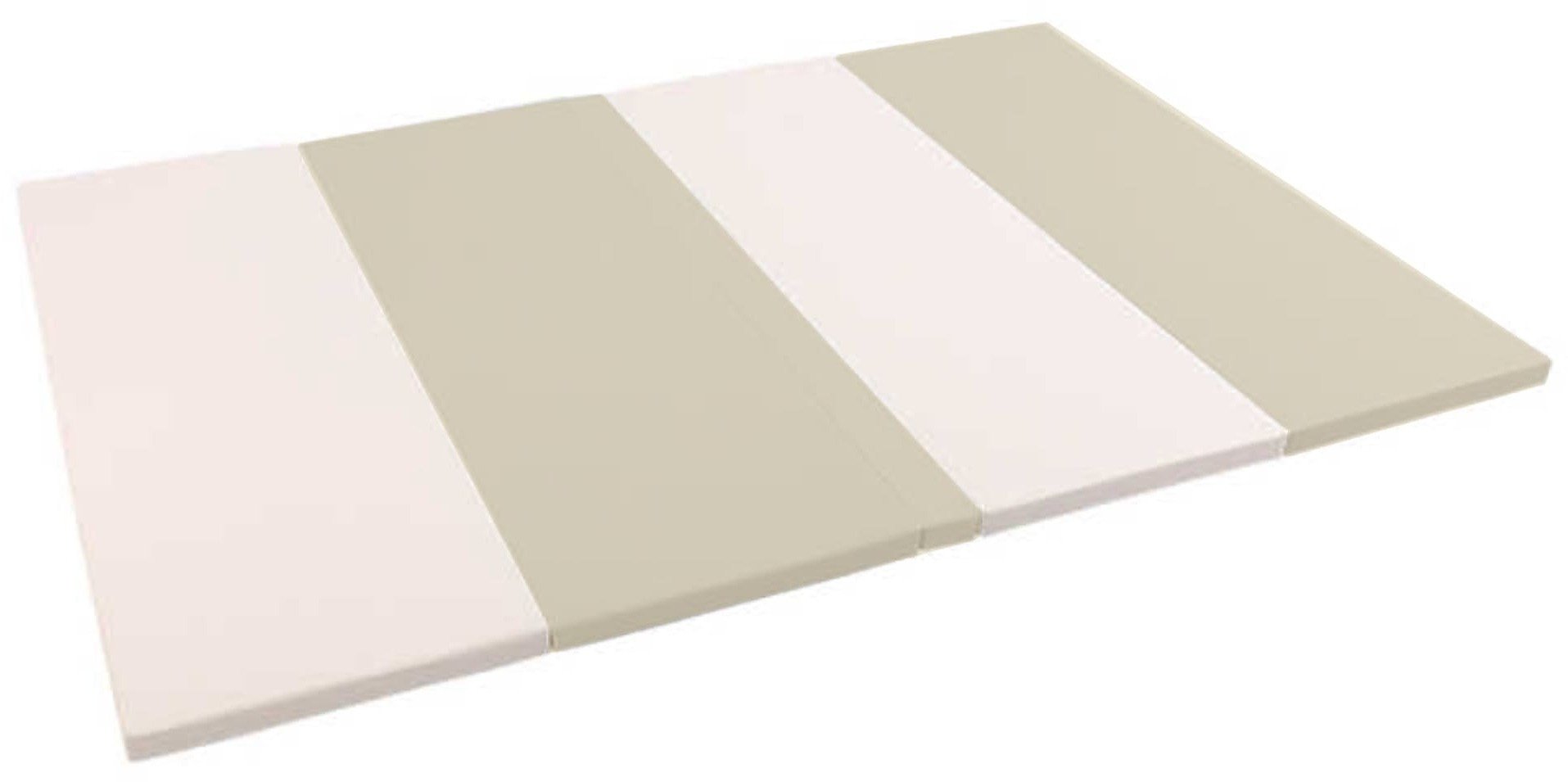 Małpiszon materac gimnastyczny Satellite 200x100x4 cm czteroczęściowy - biało-beżowy