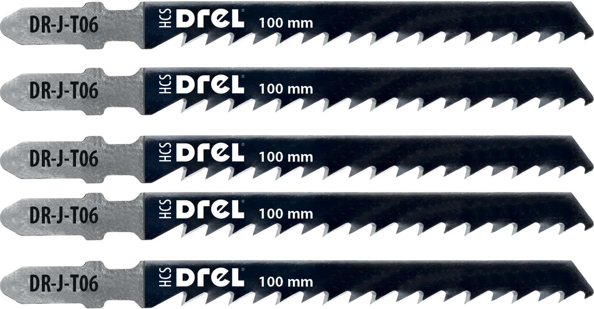 Drel DREL Brzeszczoty T 75 mm 6TPI do drewna sklejki płyty 5 szt