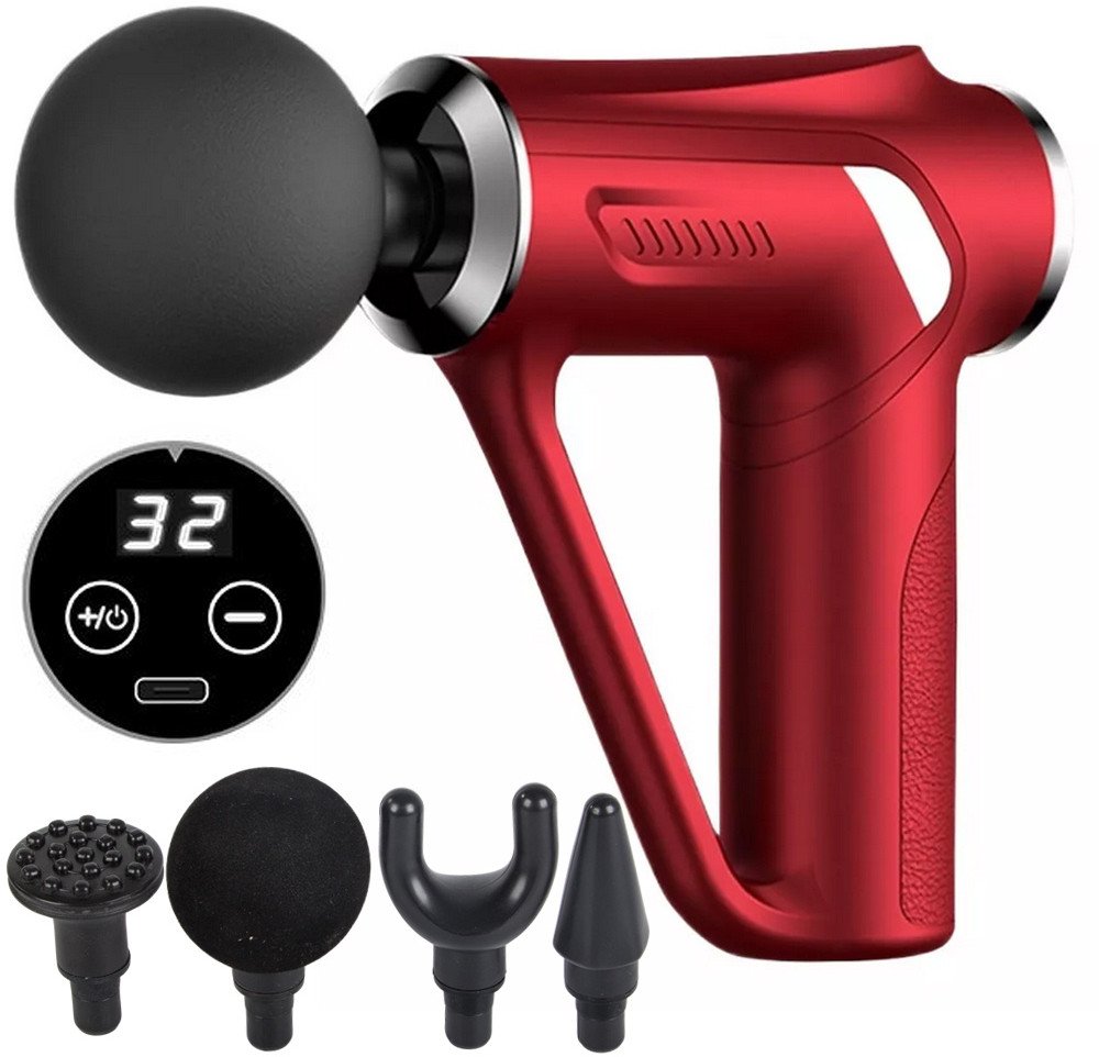 Masażer Verk Pistolet do masażu pleców ciała nóg masażer mocny massage gun 4 końcówki