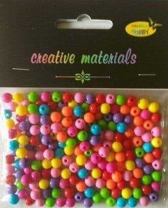 Slowmoose Koraliki okrągłe kolorowe 6mm ok 22g