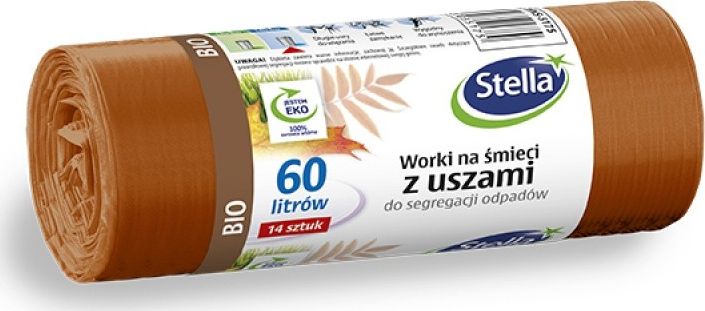 Stella Worki z uszami STELLA, 60 l, 14 szt., brązowe, brązowy