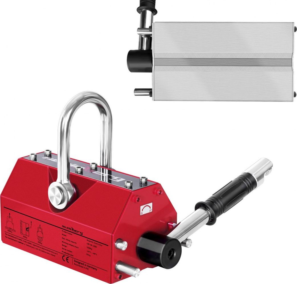 Steinberg Ręczny podnośnik chwytak magnetyczny do blach i profili do 1000kg