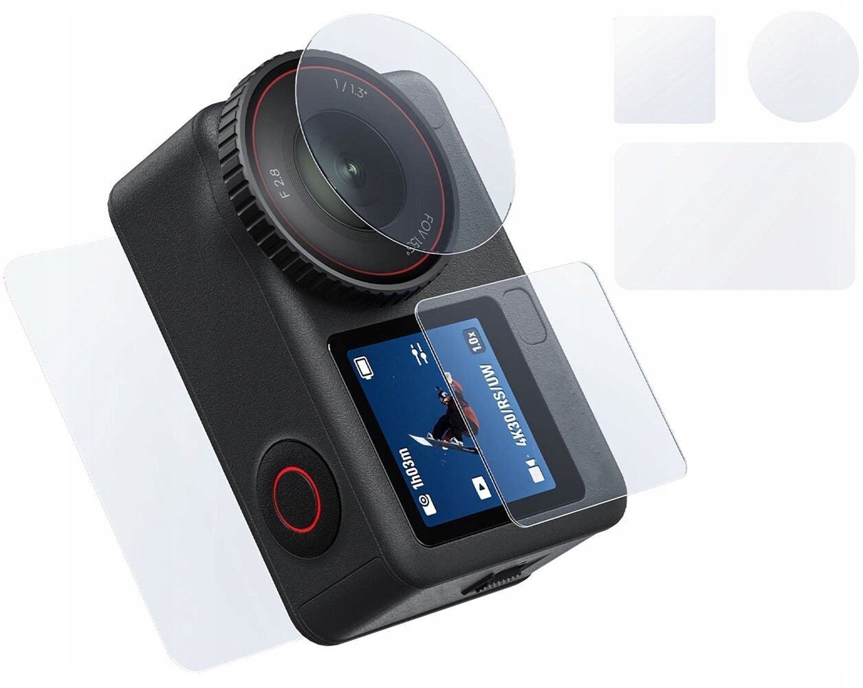 Telesin Zestaw Osłona Szkło Hartowane Na Obiektyw + 2x Ekran Do Dji Osmo Action 6 / S6-flm-26
