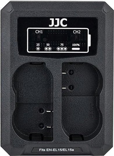 Ładowarka do aparatu JJC Ładowarka Dwukanałowa Podwójna Usb Do Nikon En-el15 / En-el15a / En-el15b