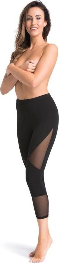 Teyli Legginsy bawełniane z siateczką Tina czarne L Czarny