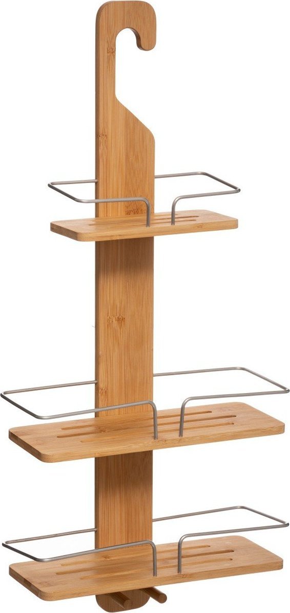 Koszyk prysznicowy 5five Zawieszana półka 3-poziomowa Bambusowa Półeczka