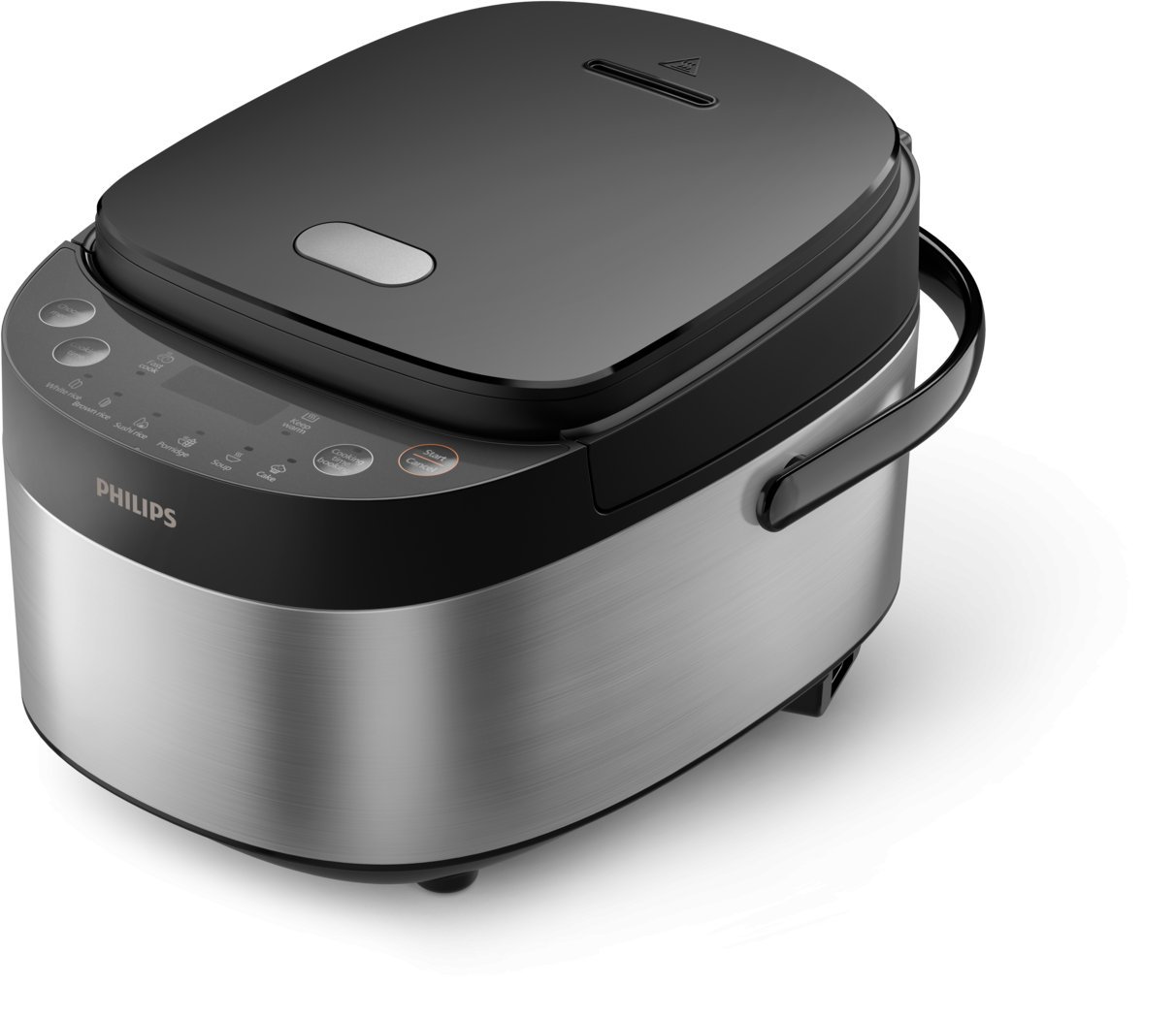 Philips Mini rice cooker | HD3093/80 3000 series | 600 W | 0.85 L | Number of programs 8 | Black/Stainless Steel